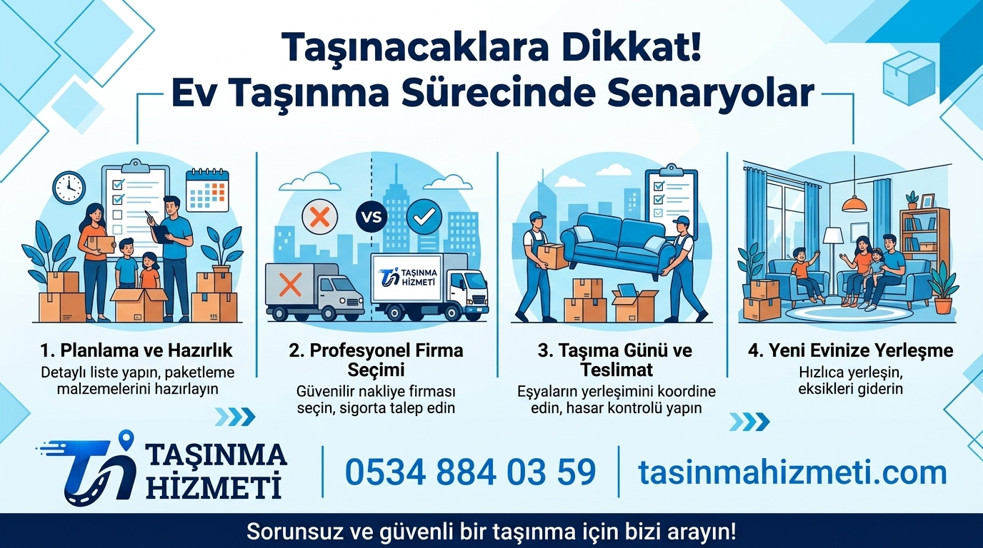 Taşınma Hizmeti Nakliye Adımları